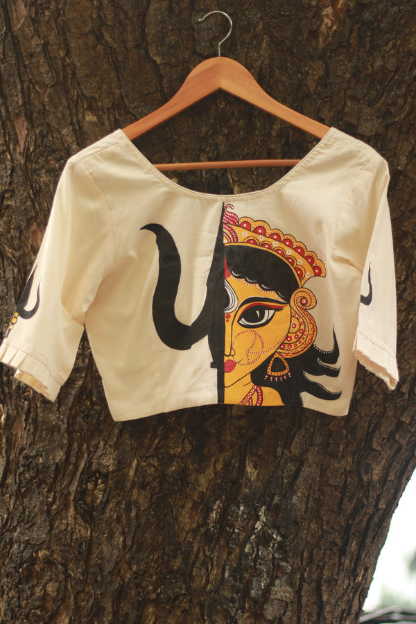 Handpainted Devi Blouse | Ivory