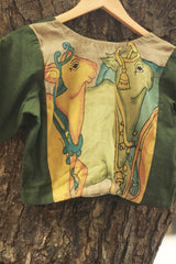 Leela | Pen Kalamkari Blouse | Gau
