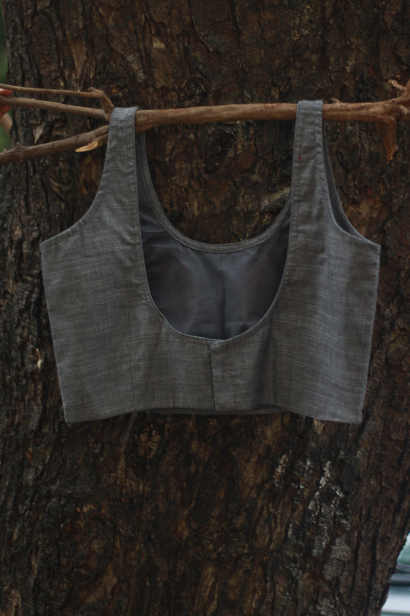 Sleeveless Blouse | Slate Cotton