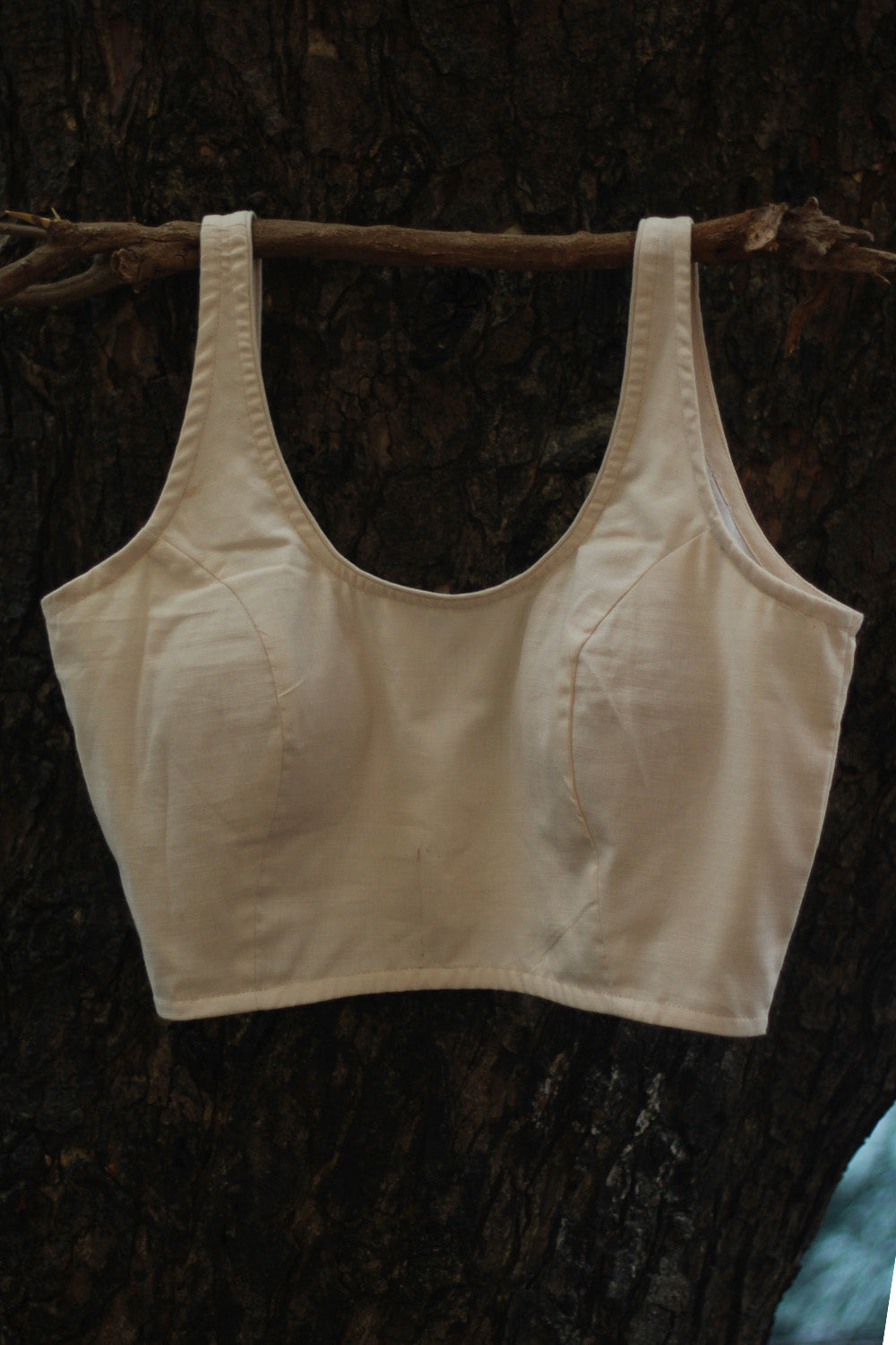 Sleeveless Blouse | Ivory Cotton