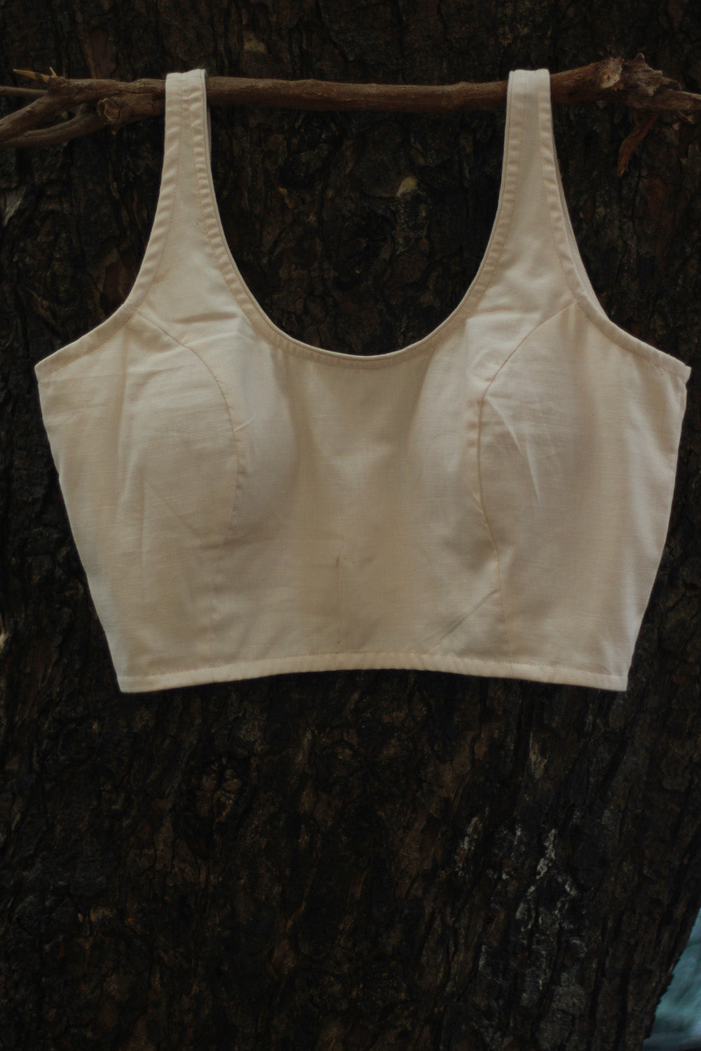 Sleeveless Blouse | Ivory Cotton