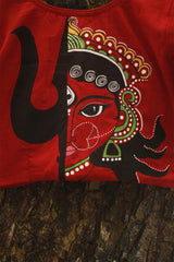 Handpainted Devi Blouse | Rouge