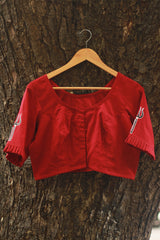 Handpainted Devi Blouse | Rouge