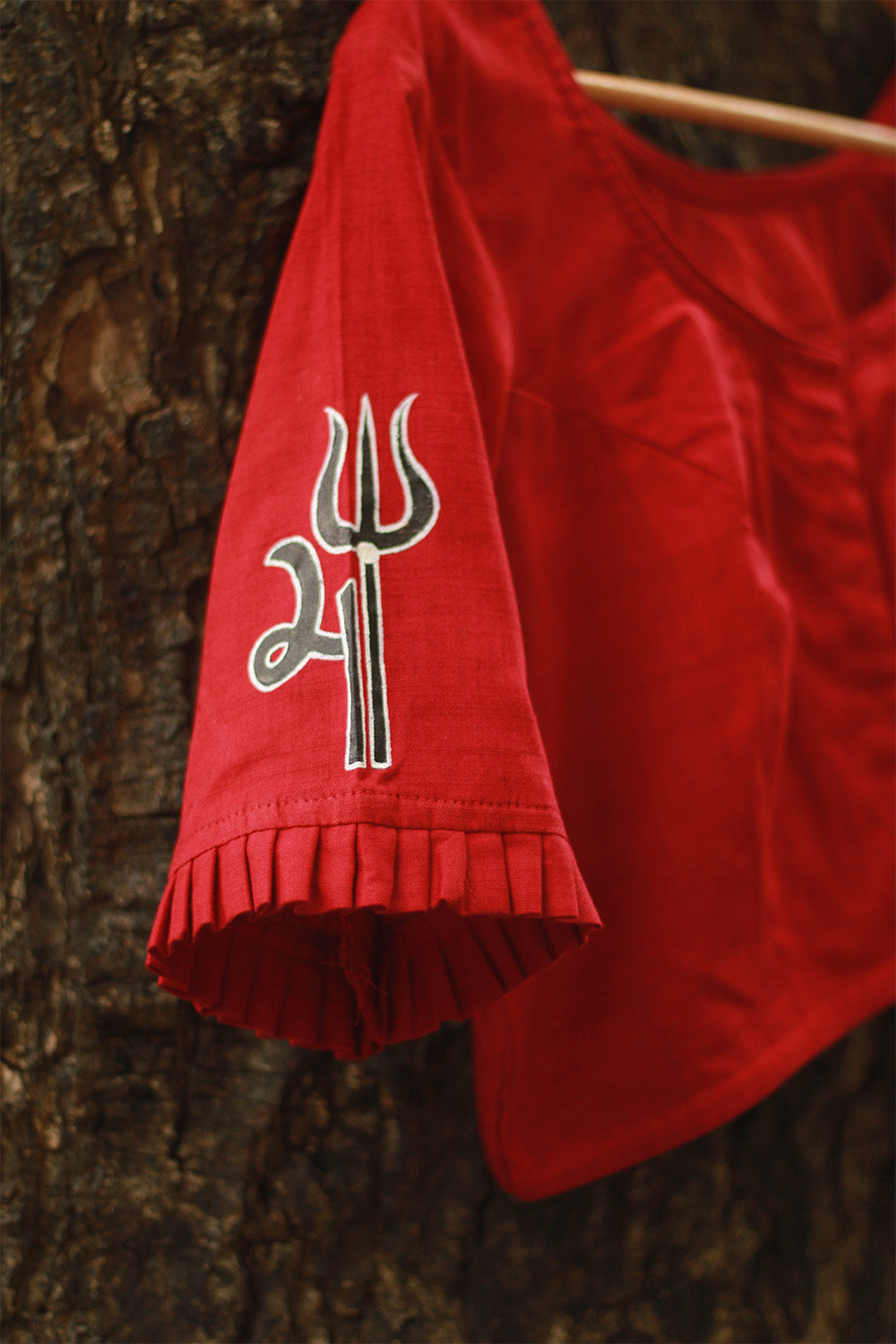 Handpainted Devi Blouse | Rouge