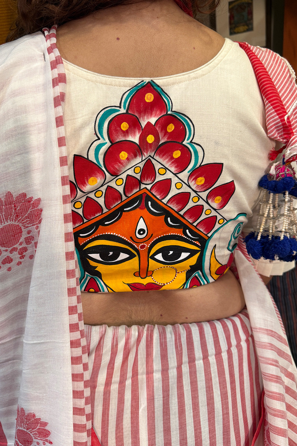 Handpainted Devi Blouse | Ivory