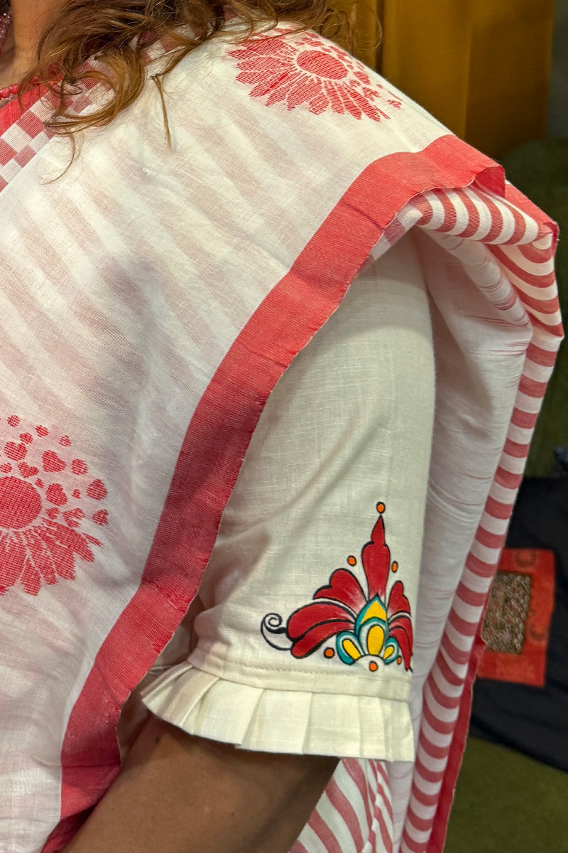 Handpainted Devi Blouse | Ivory