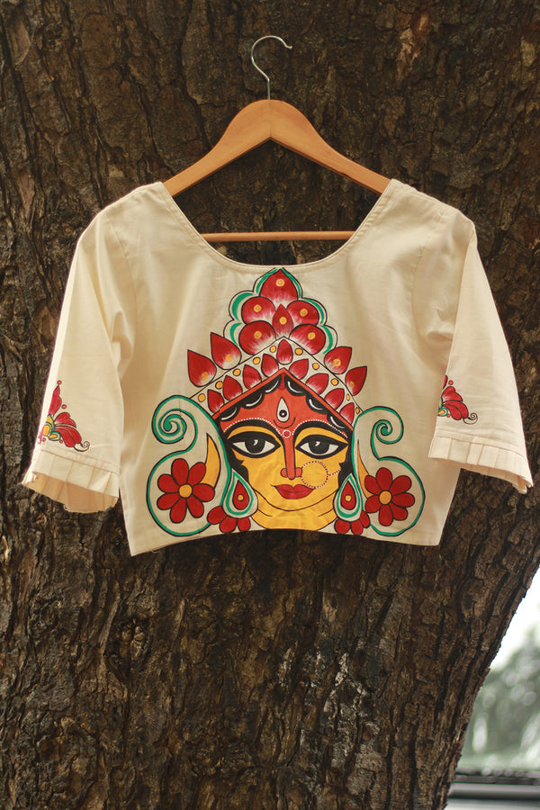 Handpainted Devi Blouse | Ivory