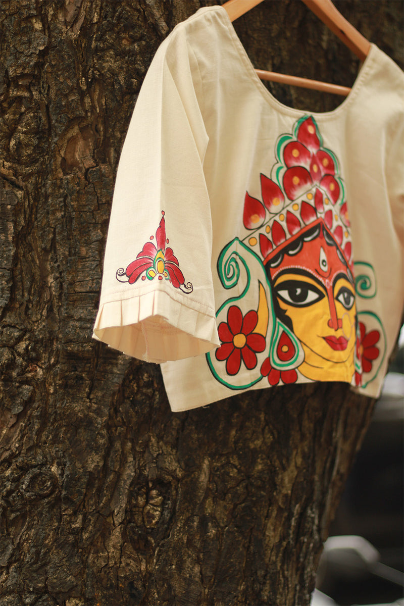 Handpainted Devi Blouse | Ivory