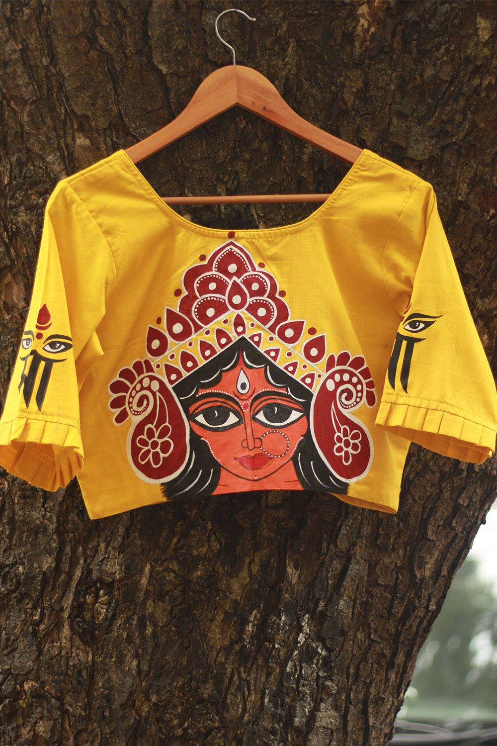 Handpainted Devi Blouse | Yellow