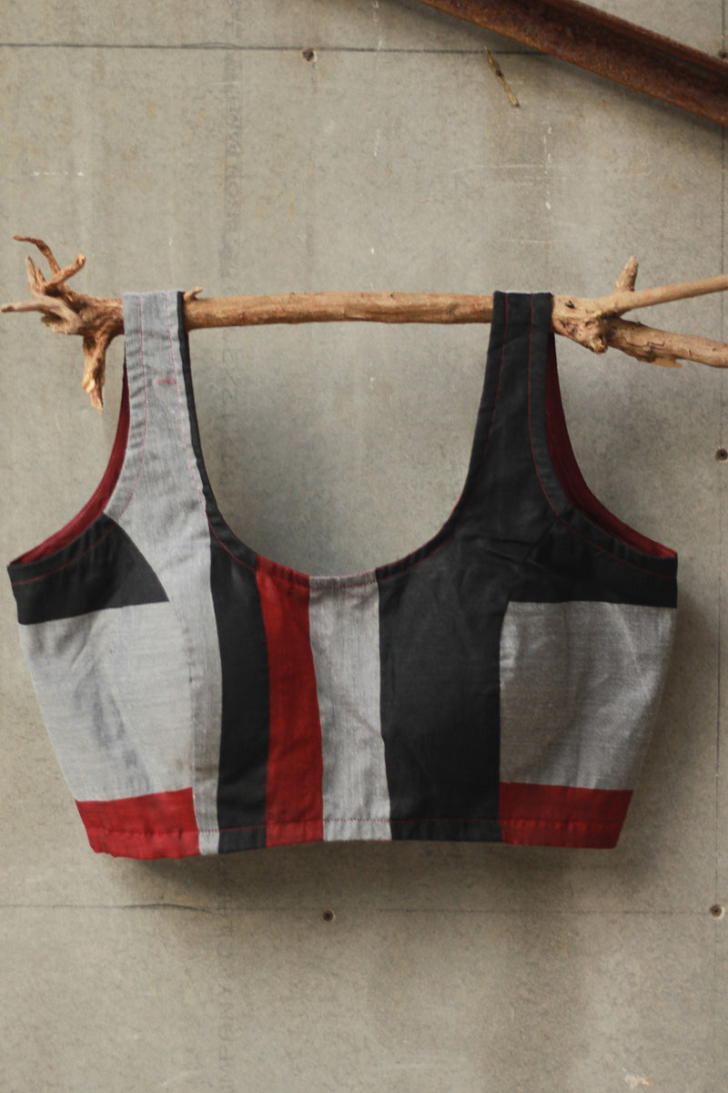 Sleeveless Blouse | Grey & Noir