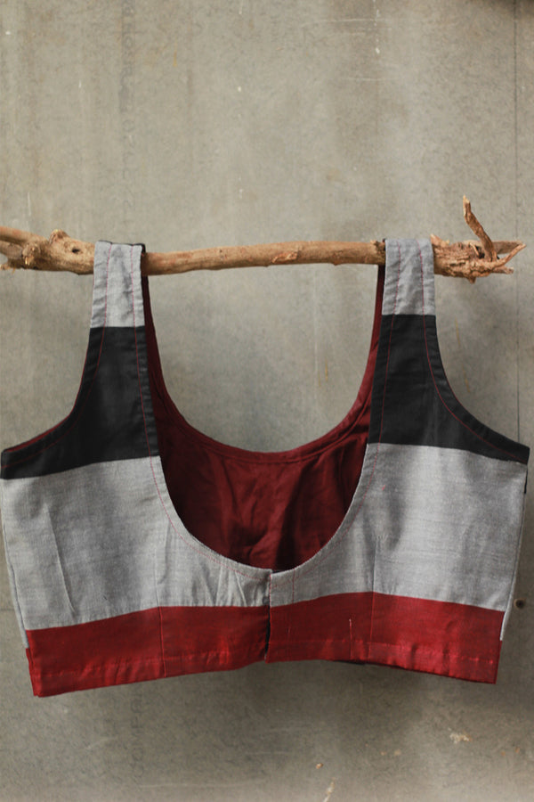 Sleeveless Blouse | Grey & Noir