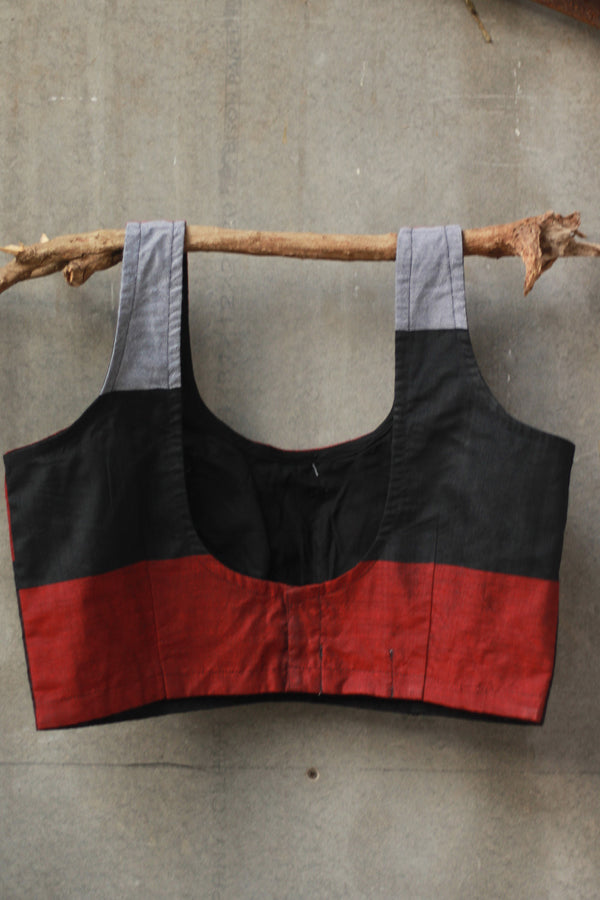 Sleeveless Blouse | Rouge & Grey