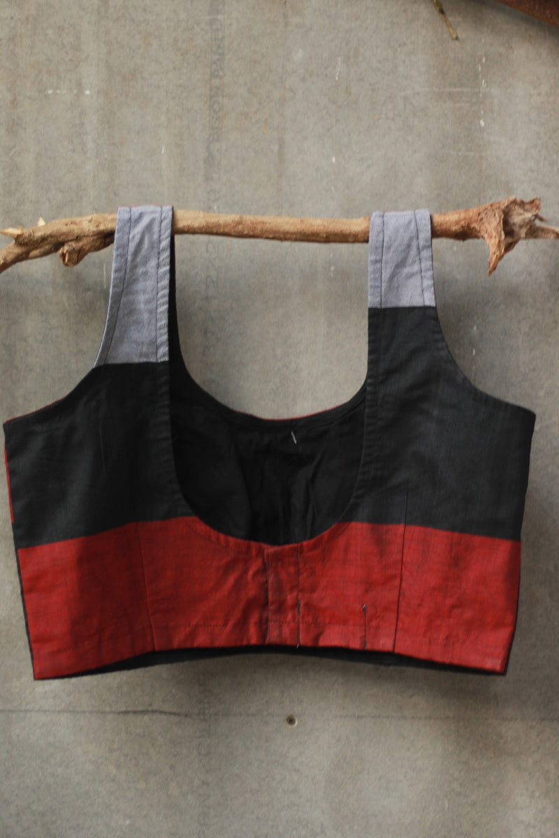 Sleeveless Blouse | Rouge & Grey