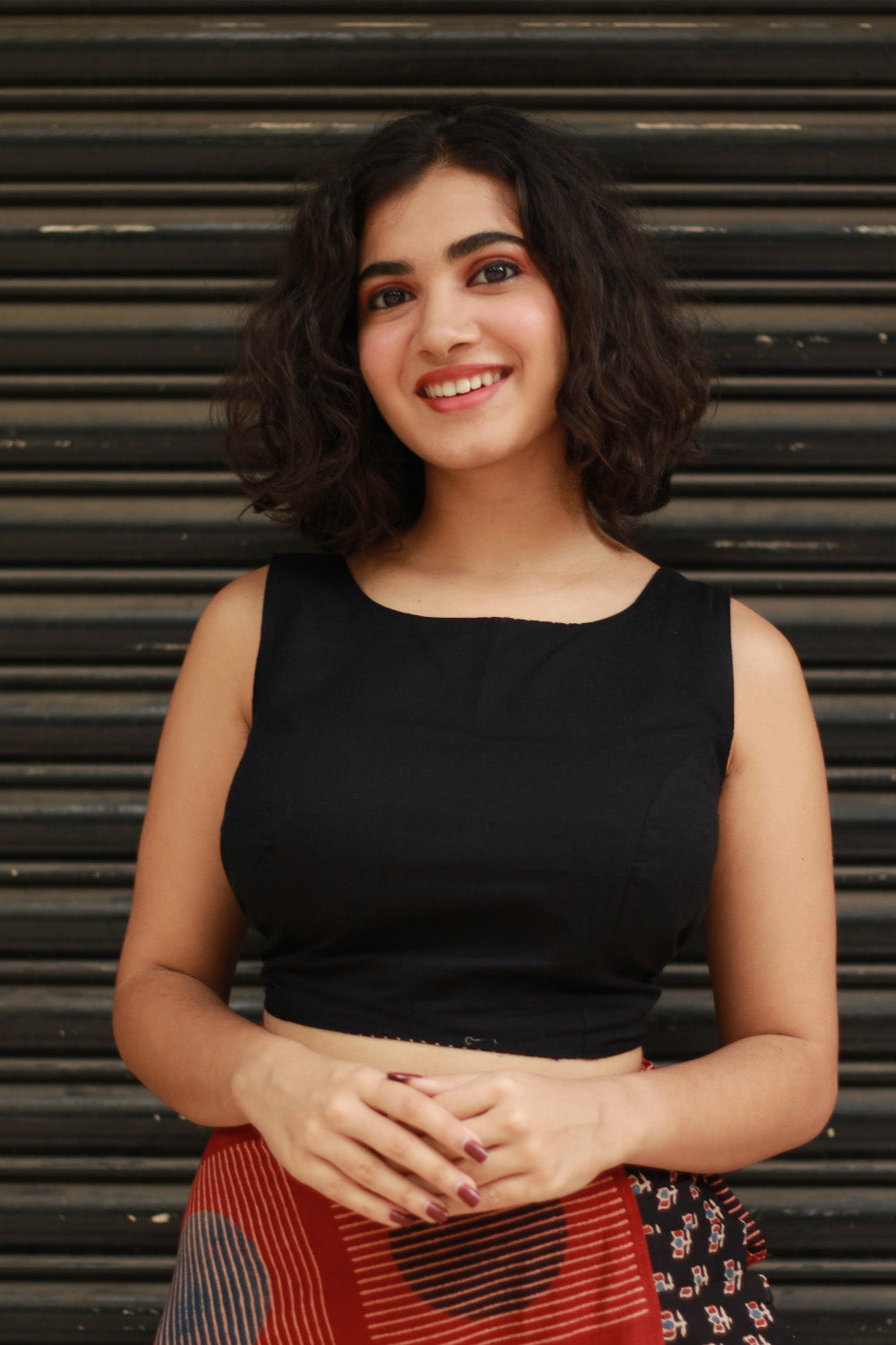 Dhaariyan | Mastaani | Reversible Blouse | Noir Ajrakh