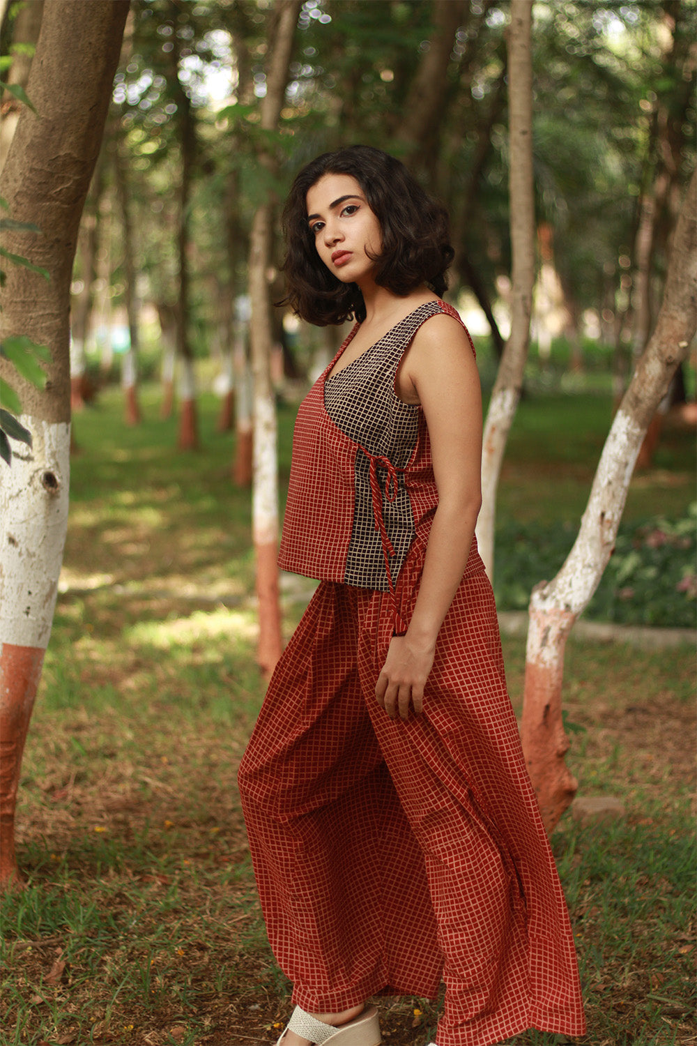 Dhaariyan | Balloon Pants | Madder Ajrakh