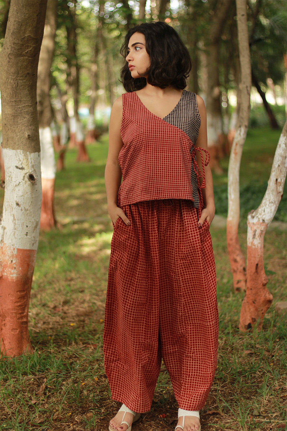 Dhaariyan | Balloon Pants | Madder Ajrakh