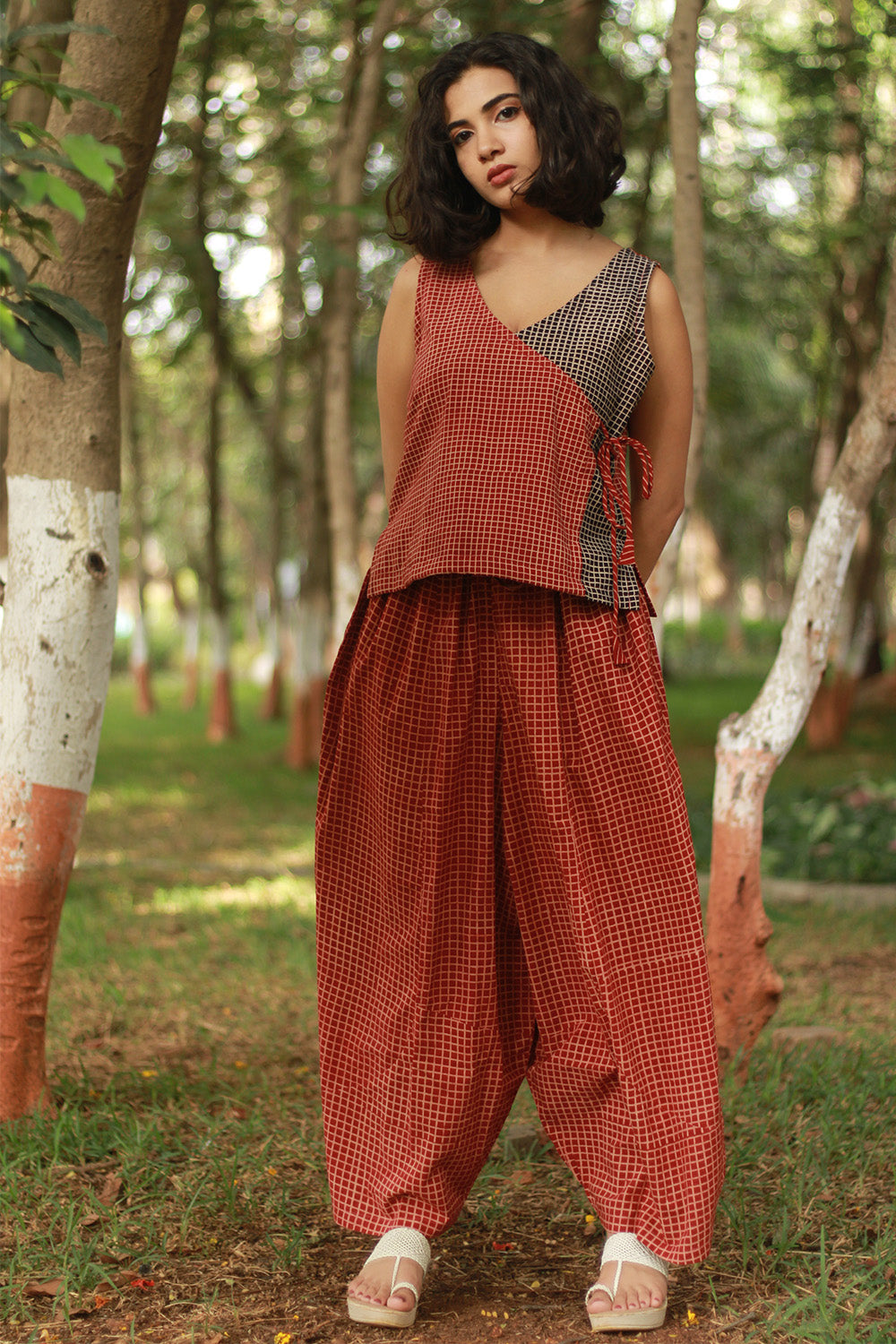 Dhaariyan | Balloon Pants | Madder Ajrakh