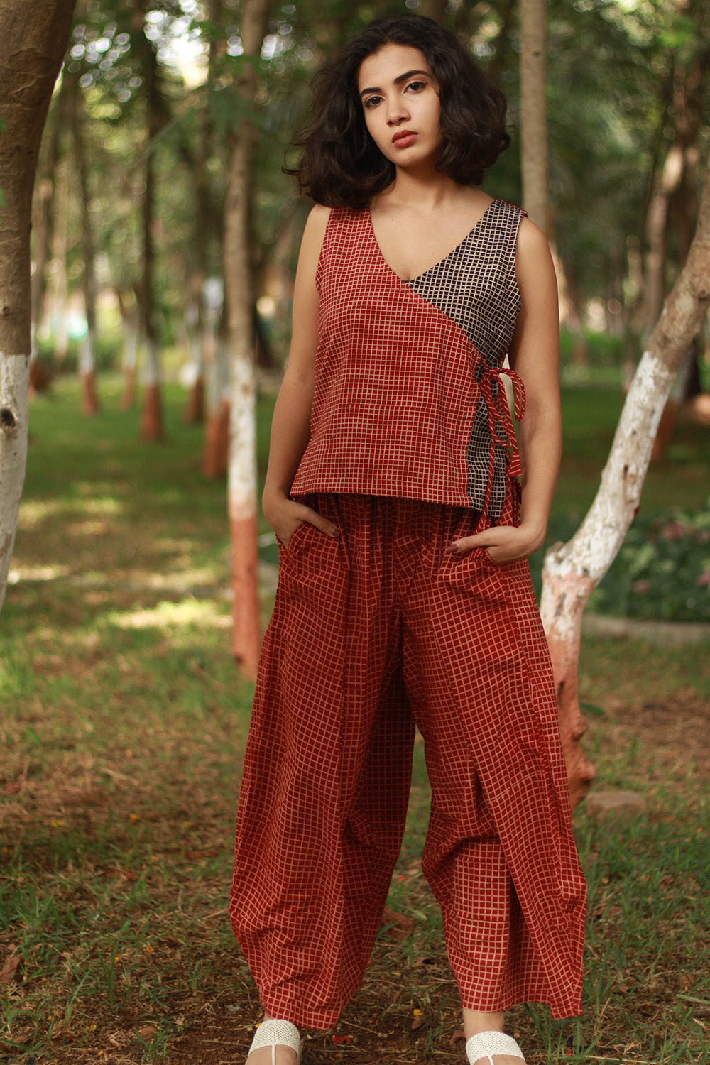 Dhaariyan | Balloon Pants | Madder Ajrakh