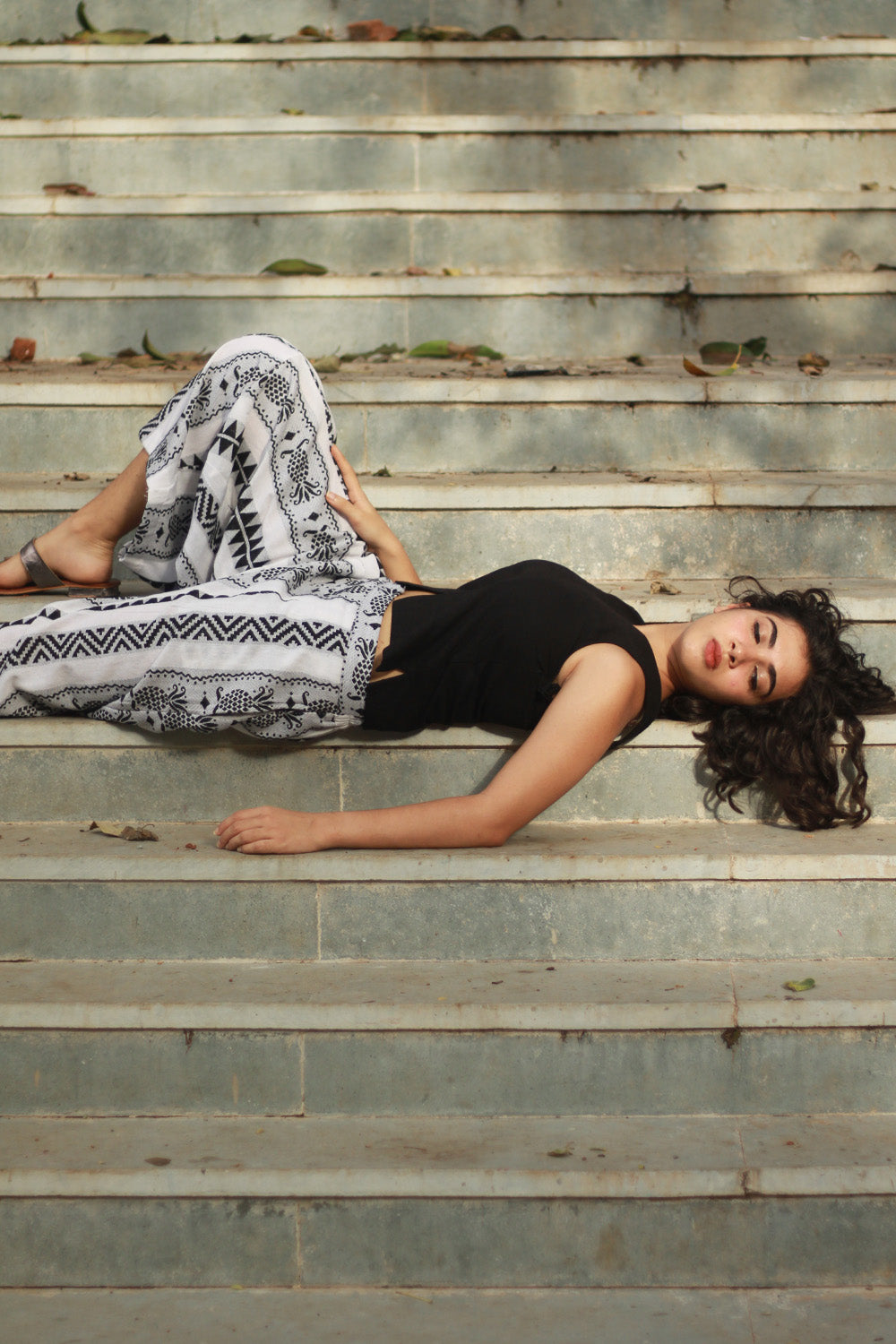 Ananas | Balloon Pants | Cotton White & Black