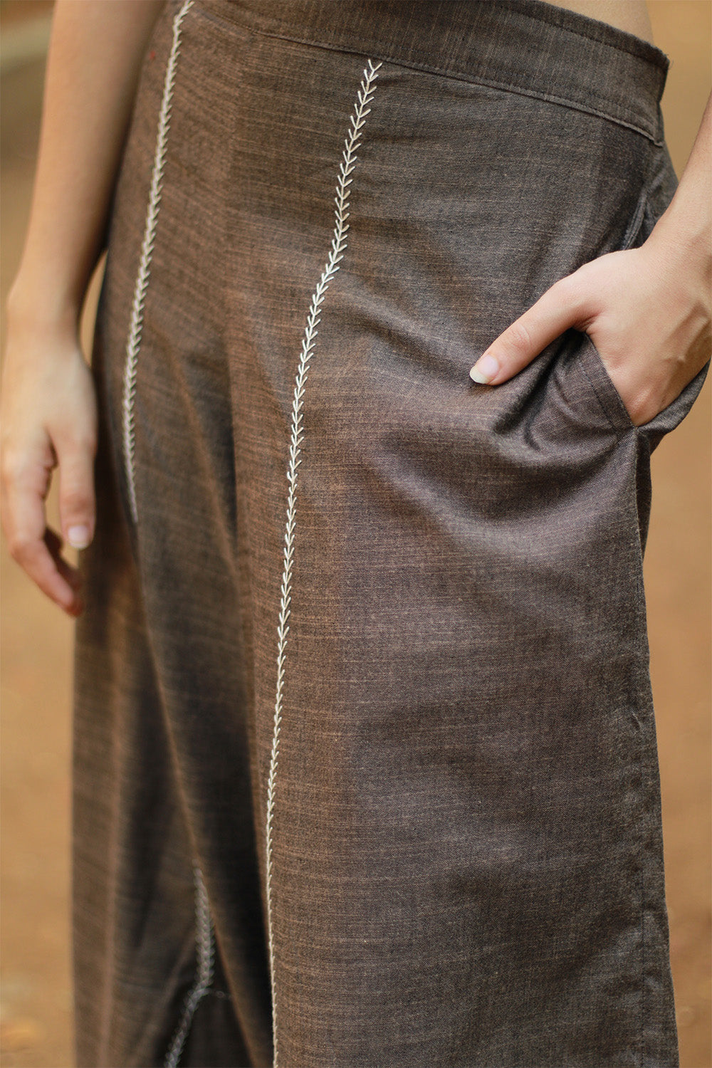 Musafir | Balloon Pants | Slate with Embroidery