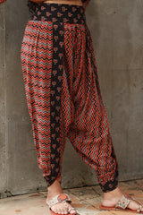 Shubhra | Dhoti Kurta Co-Ord Set | Noir Lotus Ajrakh