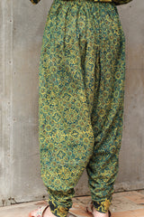 Shubhra | Dhoti Kurta Co-Ord Set | Green Shatkon Ajrakh
