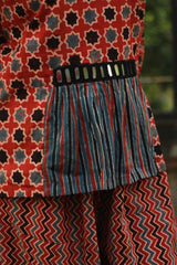 Afsana | Co-Ord Set with Mirrorwork | Madder Shatkon Ajrakh