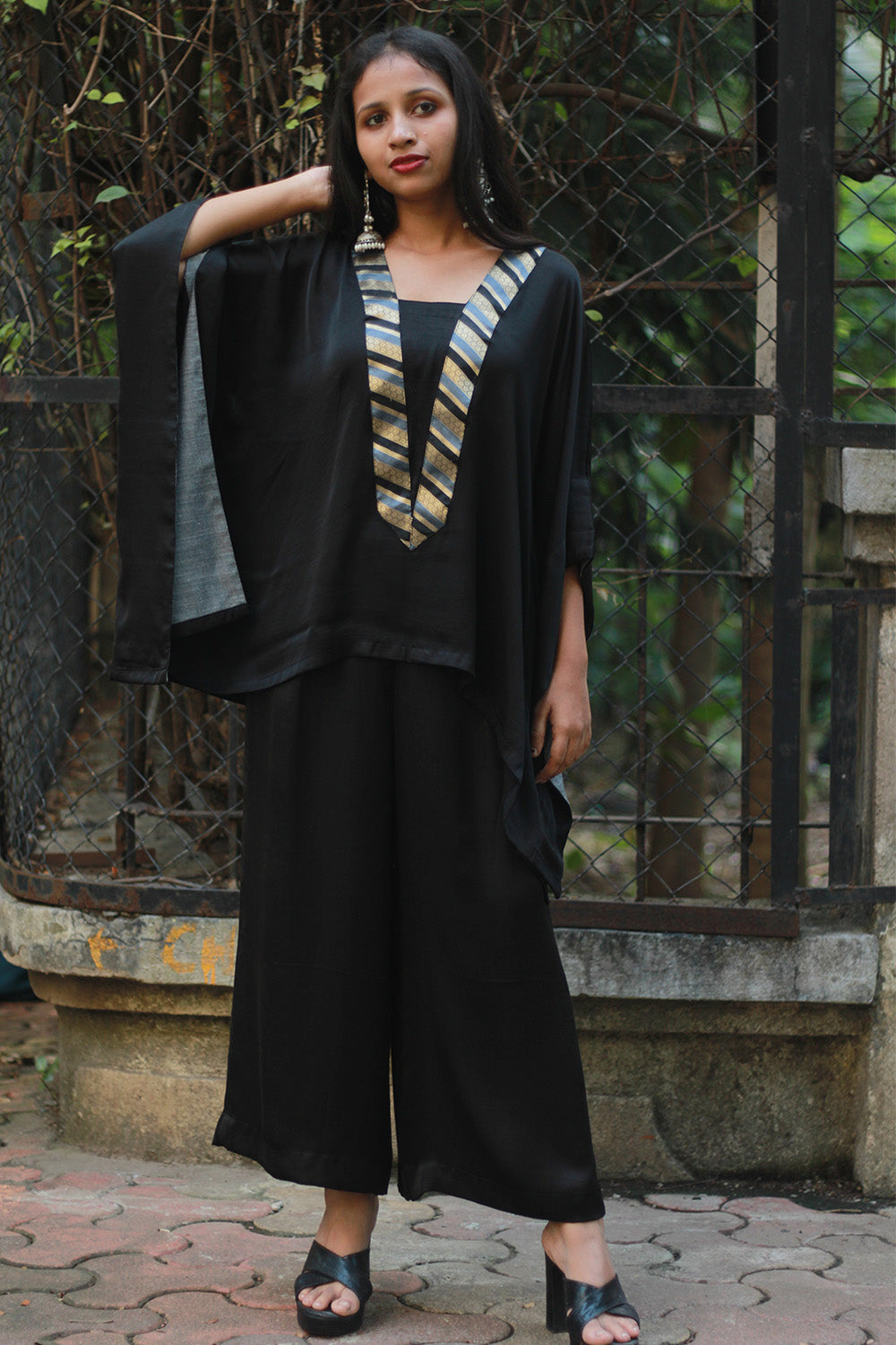 Modal Silk Co-Ord Set | Noir