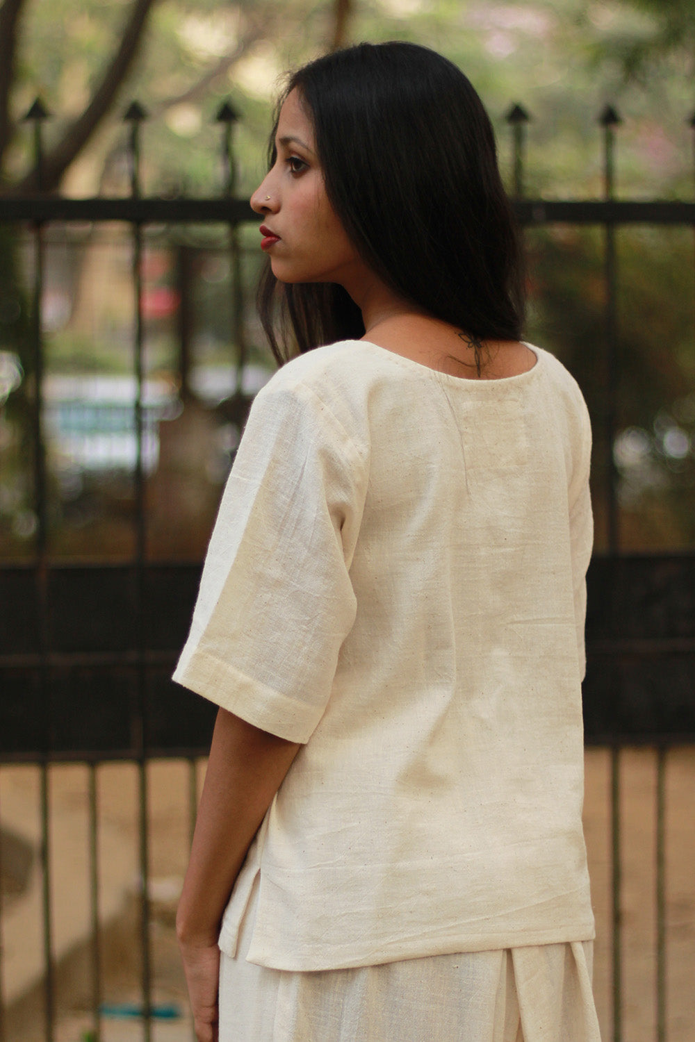 Crop Top | Kala Cotton | Ivory