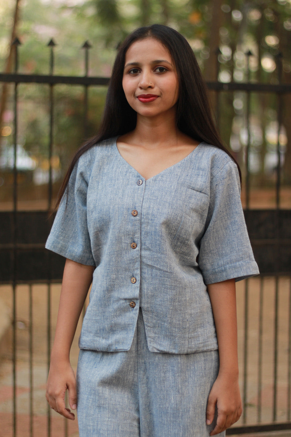 Crop Top | Kala Cotton | Slate