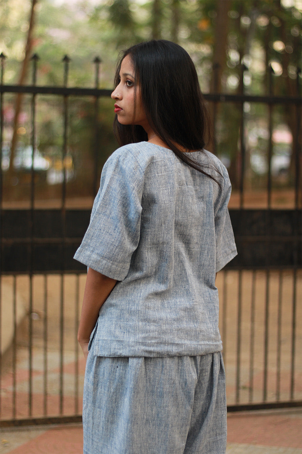 Crop Top | Kala Cotton | Slate