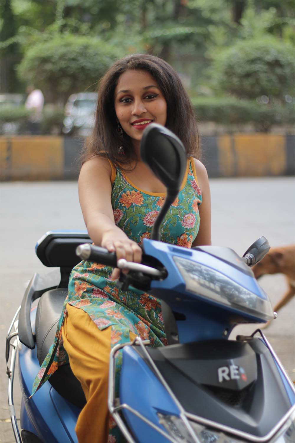 Spaghetti Short Kurta | Teal floral Sanganeri