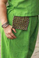 Nasha | Harem Pants Co-ord Set | Lime Green