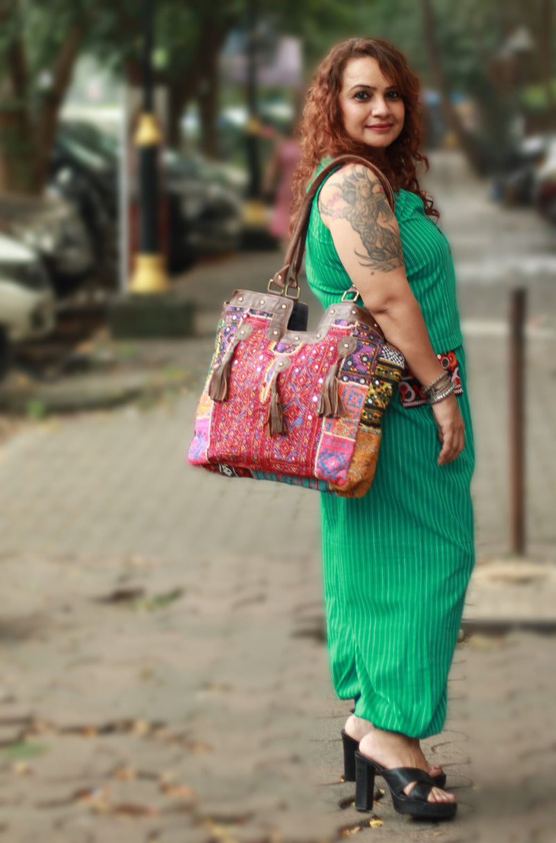 Nasha | Harem Pants Co-ord Set | Sea Green