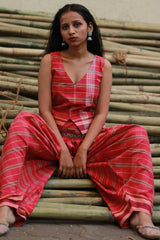 Nakhrebaaz | Patiala Salwar Co-ord Set | Kunbi | Red