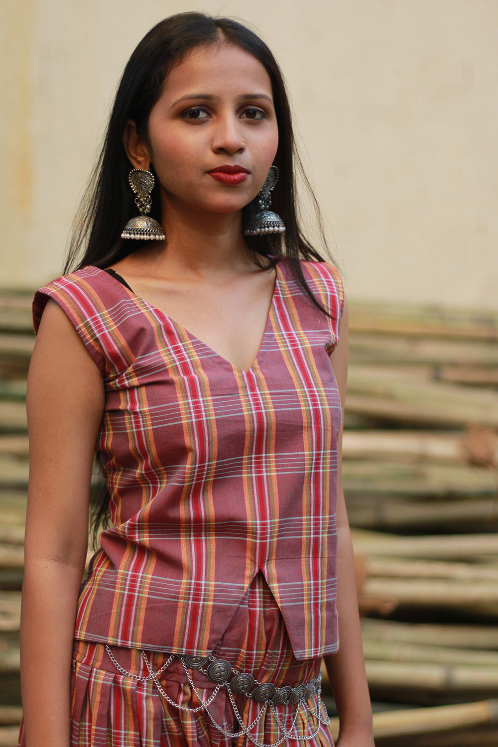 Nakhrebaaz| Patiala Salwar Co-ord Set | Kunbi | Brown