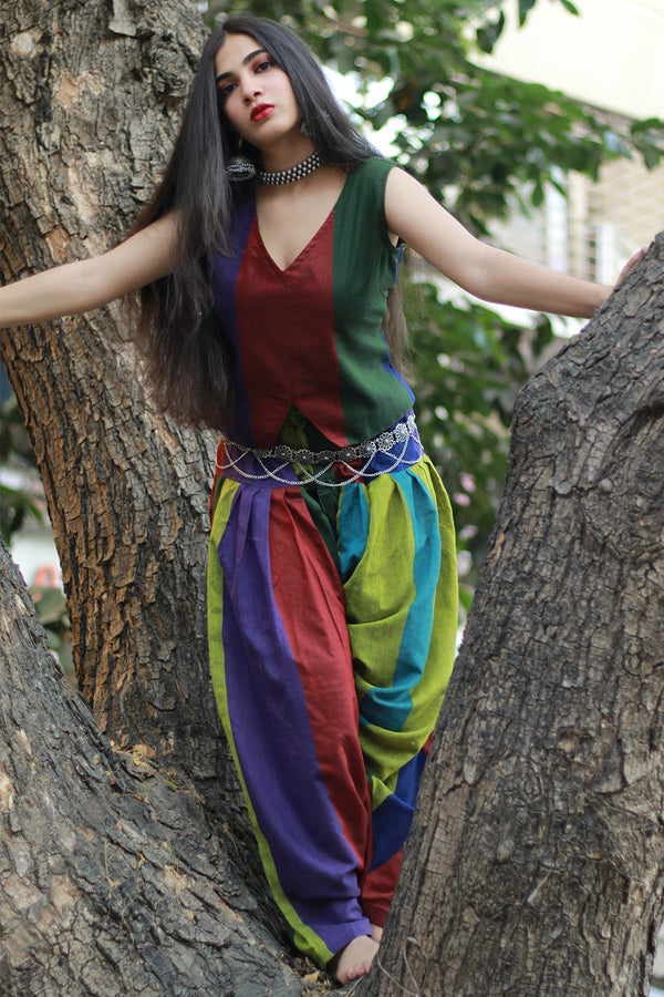 Nakhrebaaz | Patiala Salwar Co-ord Set | Cotton  | Multicolor