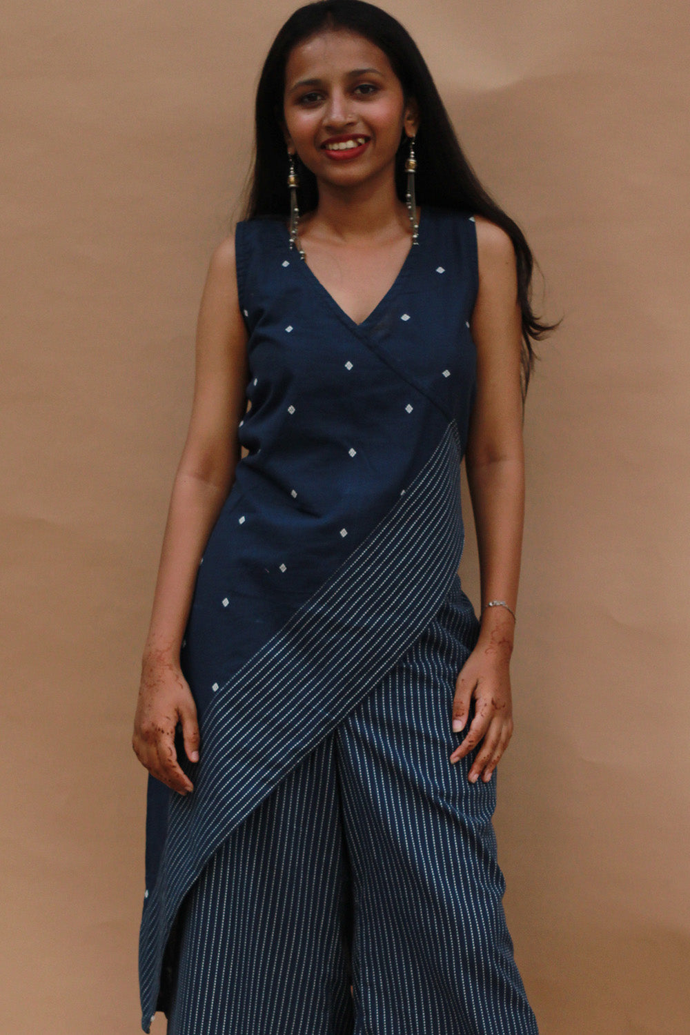 Raaya | Tapered Co-ord Set | Navy Blue