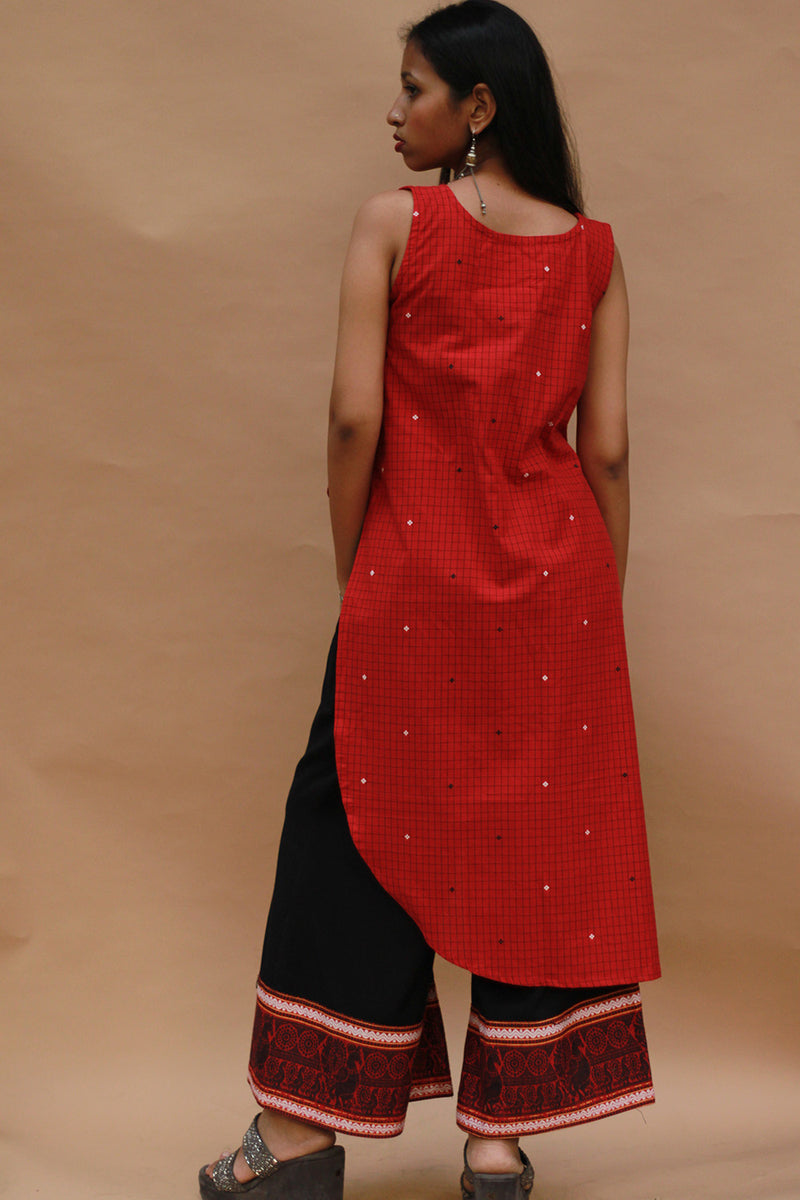Raaya | Tapered Co-ord Set | Red Black