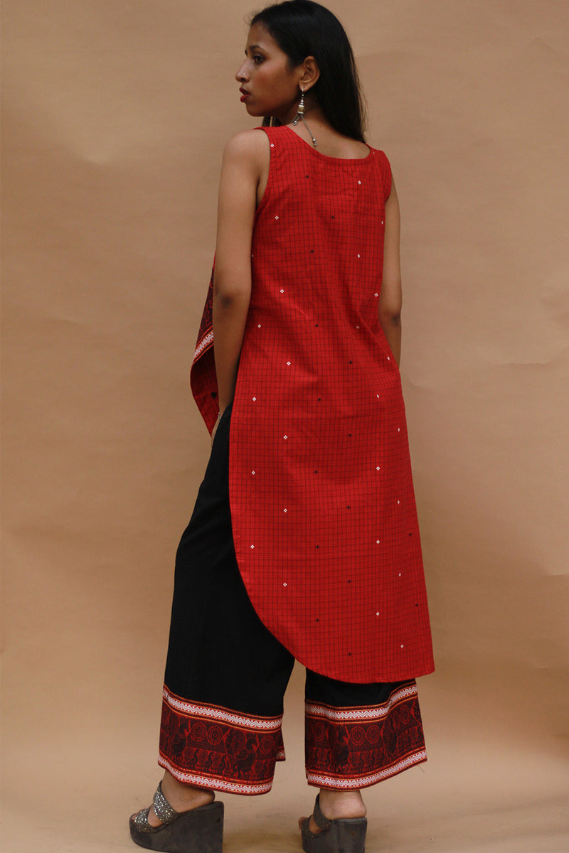 Raaya | Tapered Co-ord Set | Red Black