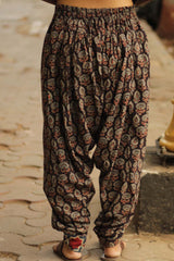 Dhoti Pants in Black Prakruti Ajrakh