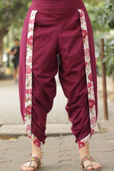 Geet | Dhoti Kurta Co-Ord Set | Crimson Floral Sanganeri