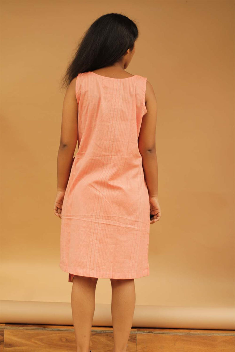 Overlap Dress- Blush Kantha & Sanganeri
