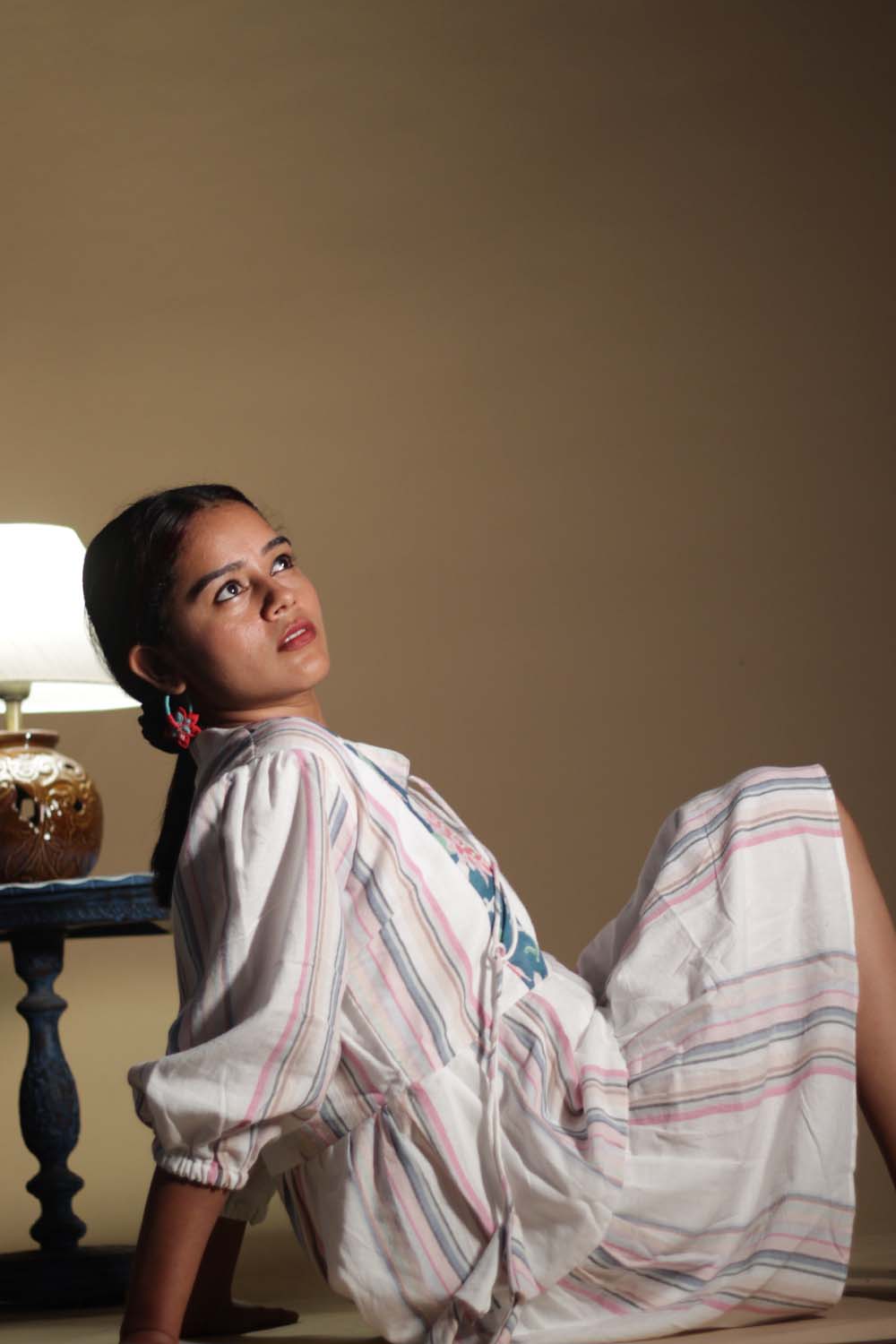 Gypsy | Short Dress | Fuschia Stripes