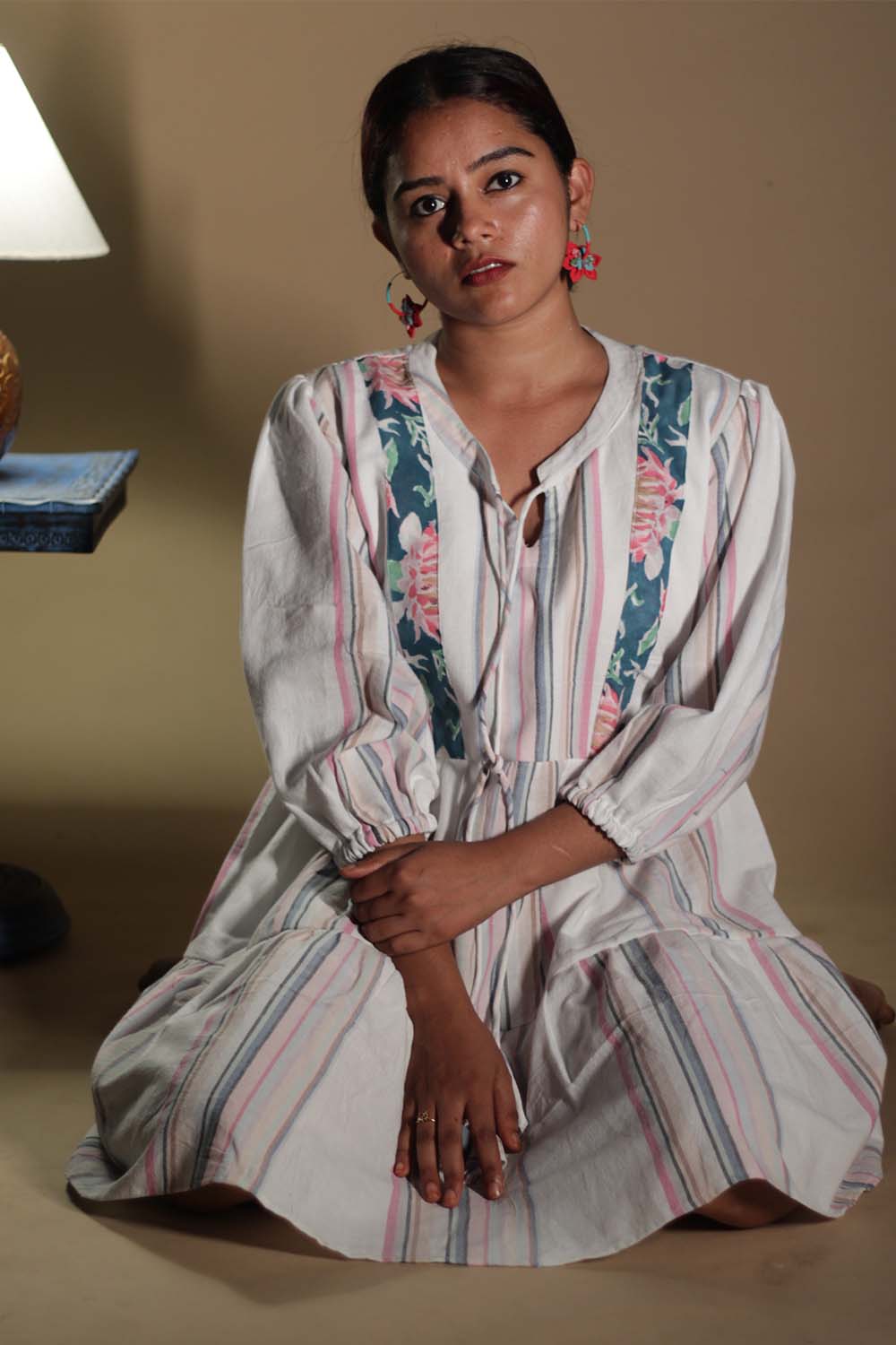 Gypsy | Short Dress | Fuchsia Stripes