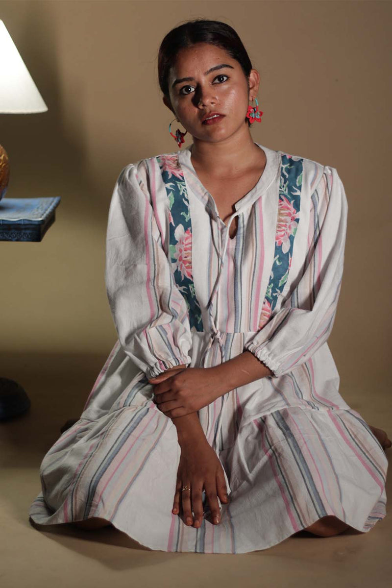 Gypsy | Short Dress | Fuschia Stripes