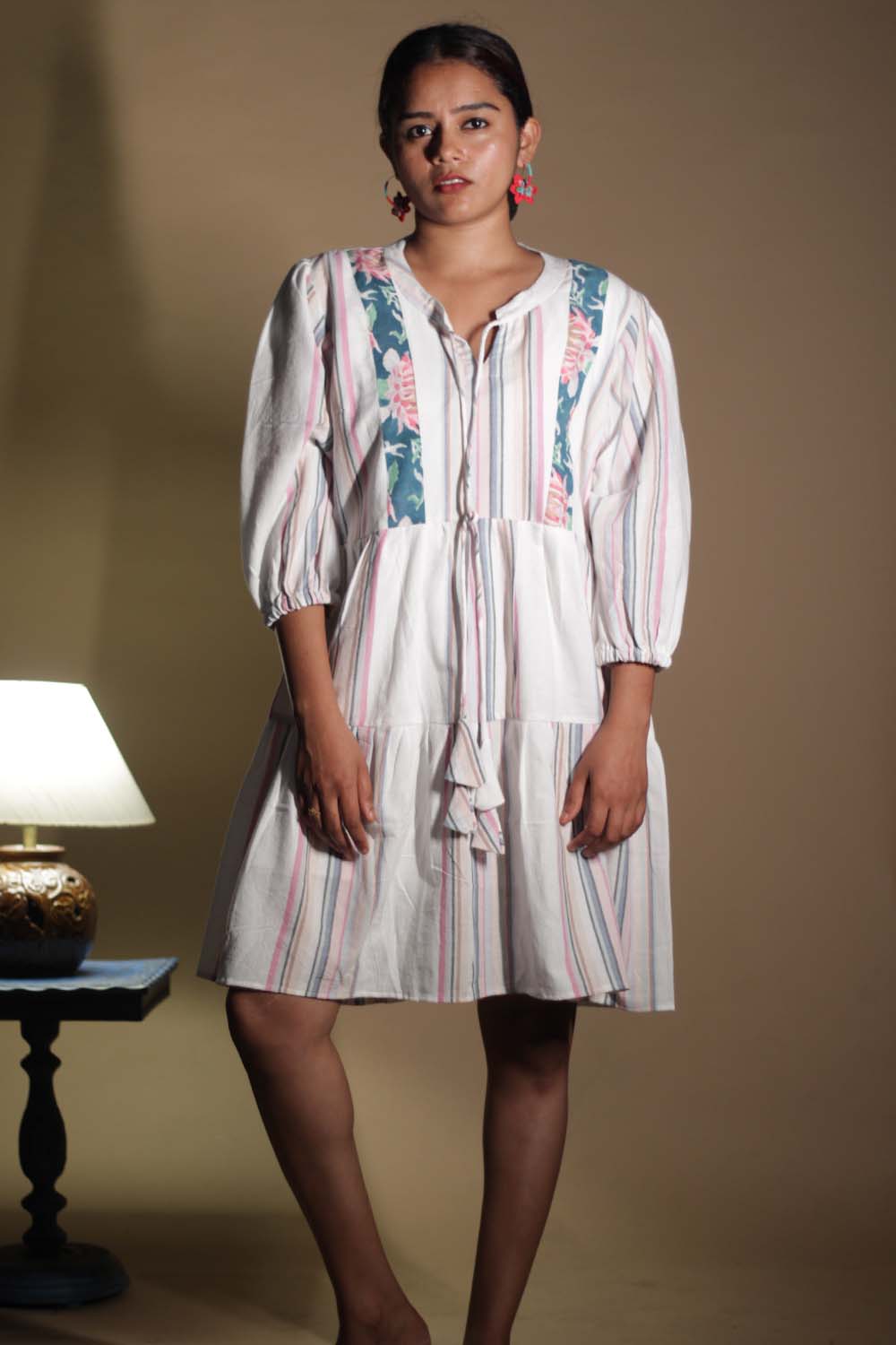 Gypsy | Short Dress | Fuchsia Stripes
