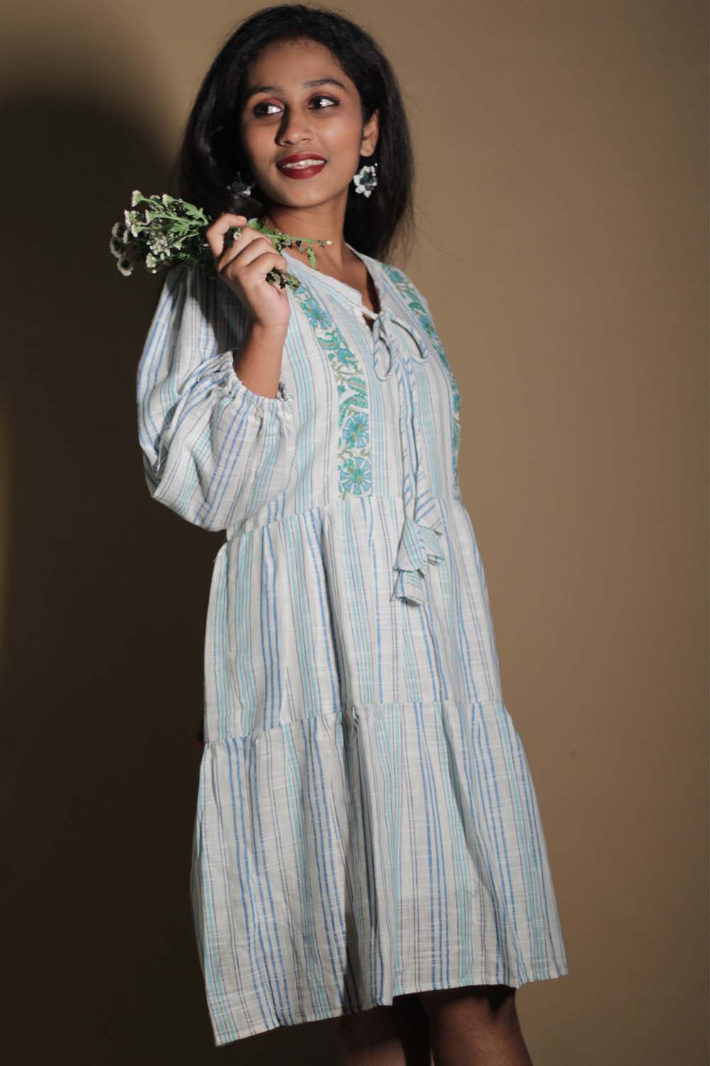 Gypsy | Short Dress | Fuchsia Stripes