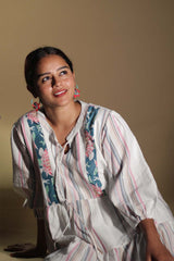 Gypsy | Short Dress | Fuschia Stripes
