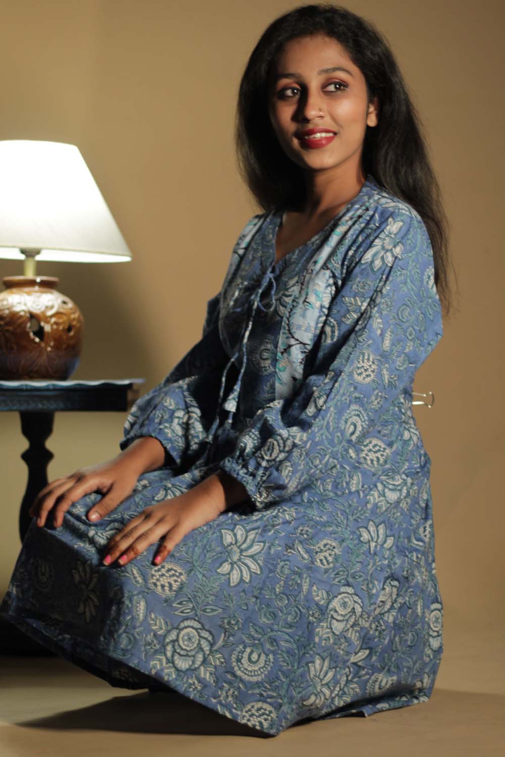 Gypsy | Short Dress | Cobalt Sanganeri